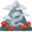 The white dragon coiled around the mountain bobs gently i...