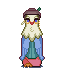 The elderly bird quietly breathes and blinks once. His fe...