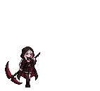 The cloaked figure in a dark hooded outfit and white hair...