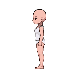 The same pixel game character runs in place facing left i...