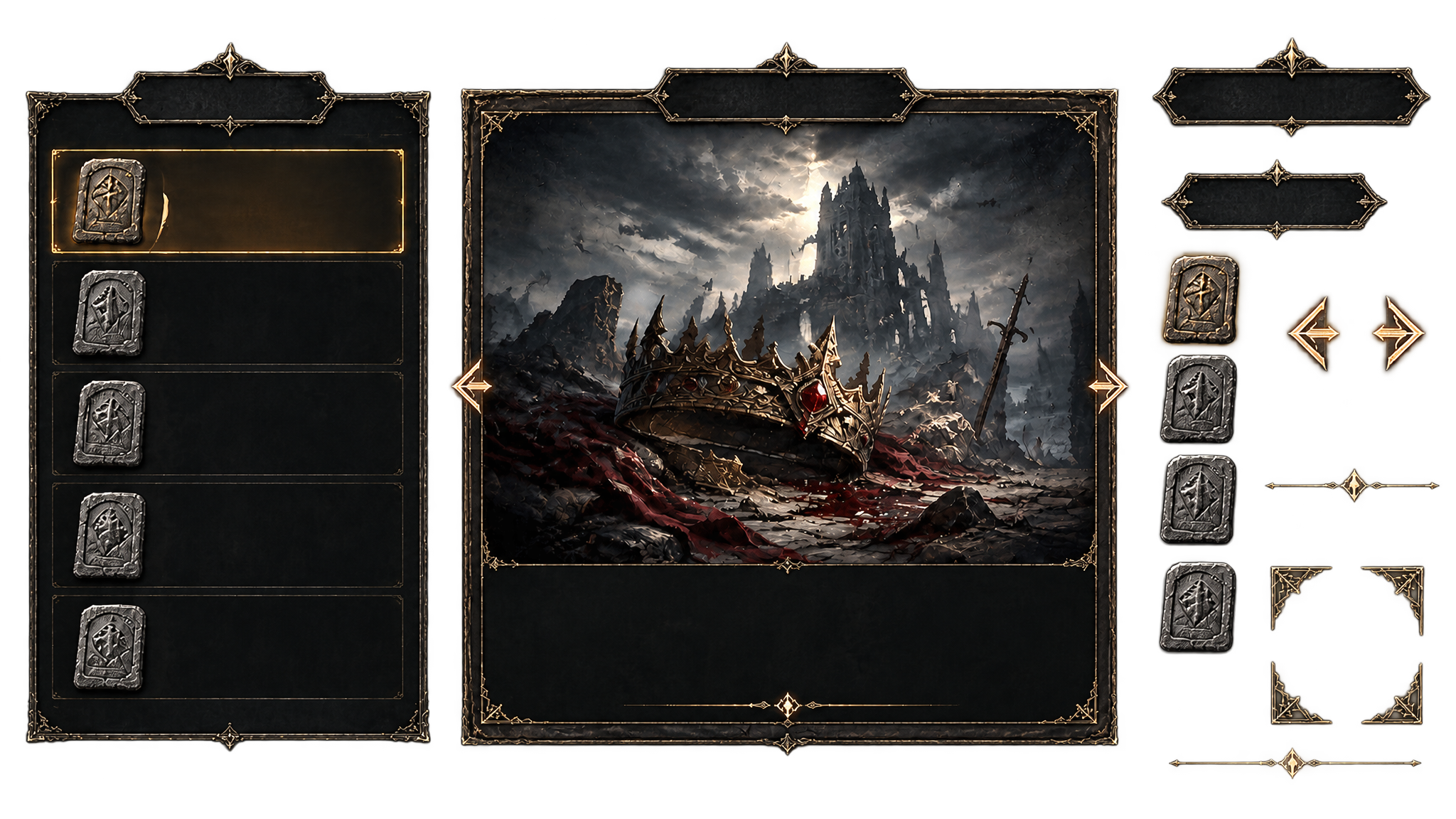 一套中世纪奇幻 RPG 游戏 UI