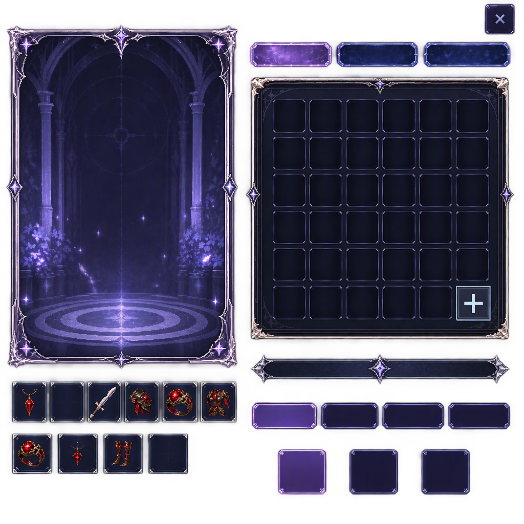 一套中世纪奇幻 RPG 游戏 UI