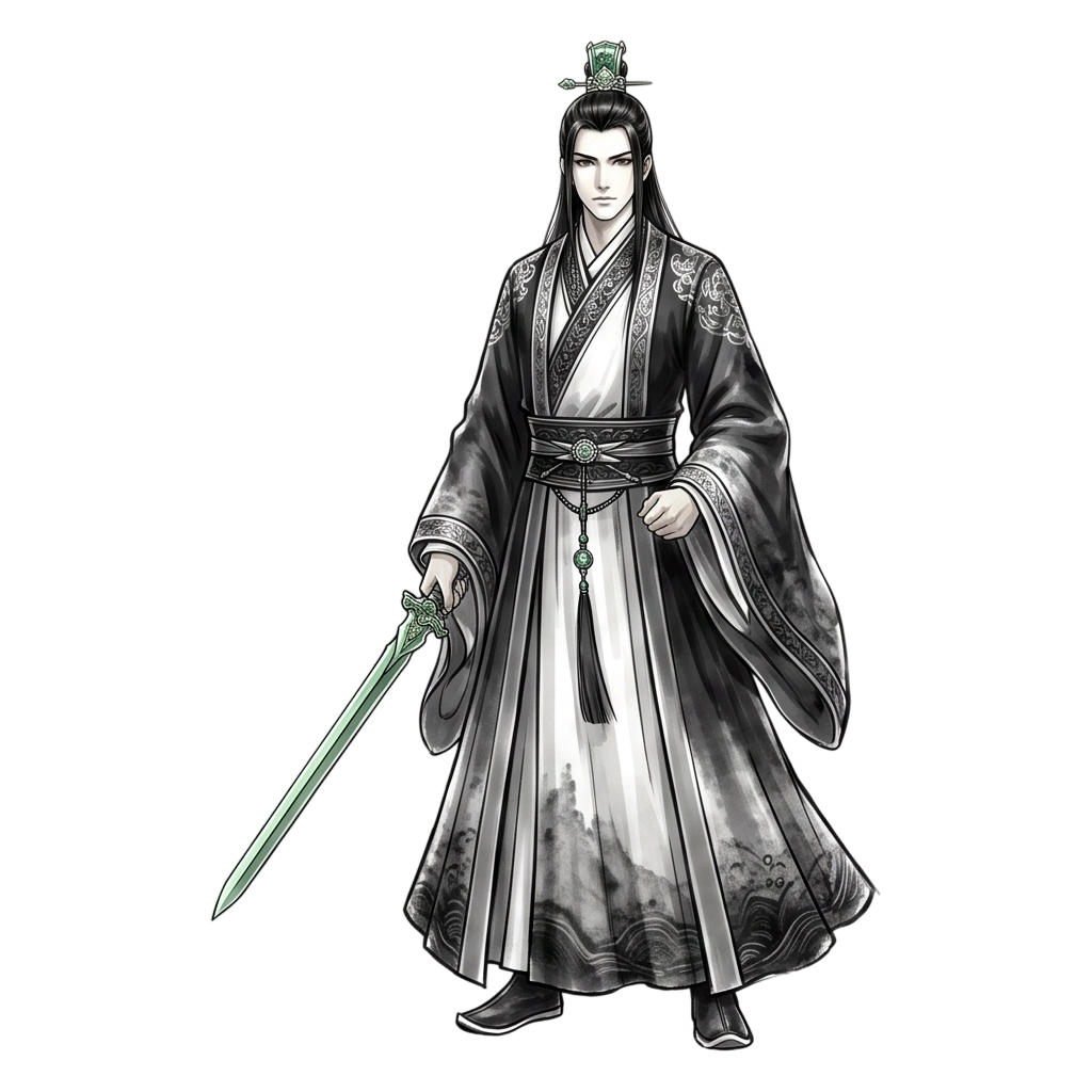 semi-Q male xianxia sect master for a serious Chinese ink...