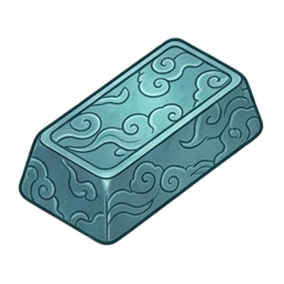 太初铜锭 │ 48x48 pixel art, spirit-tier, ancient green-blue c...