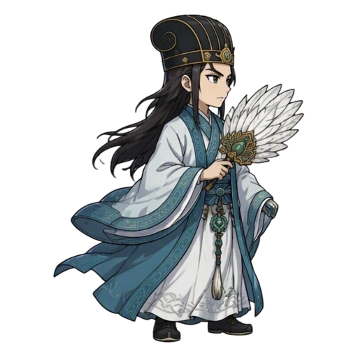 三国，诸葛亮，看向右方