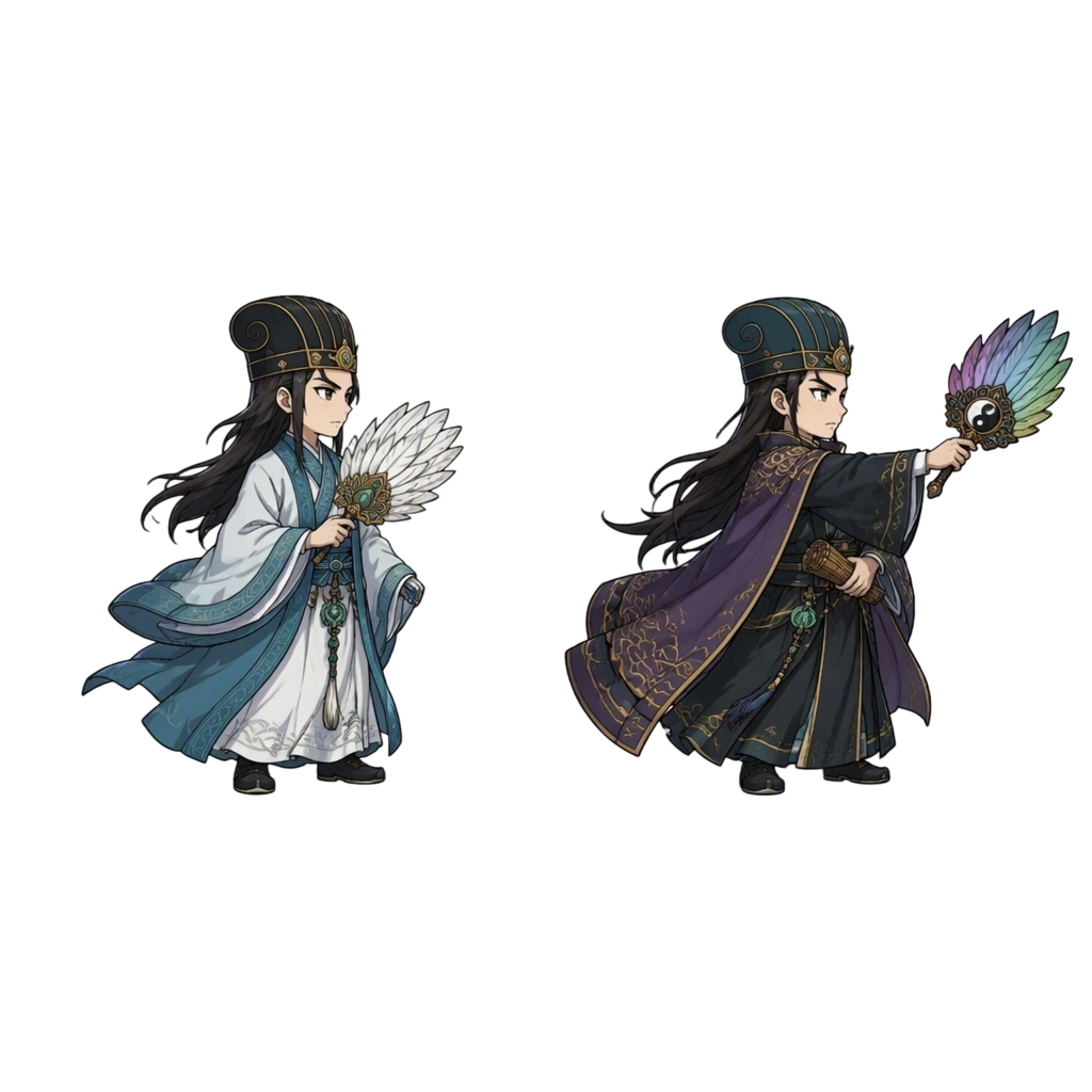 三国，诸葛亮，看向右方