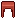 保留红色塑料矮凳和16x18画布。改成严格正面斜俯视，座面宽14像素深7像素，水平矩形，四角对齐。不露侧面，不向右...
