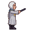 Turn this SAME white-hooded medical cult follower into a...