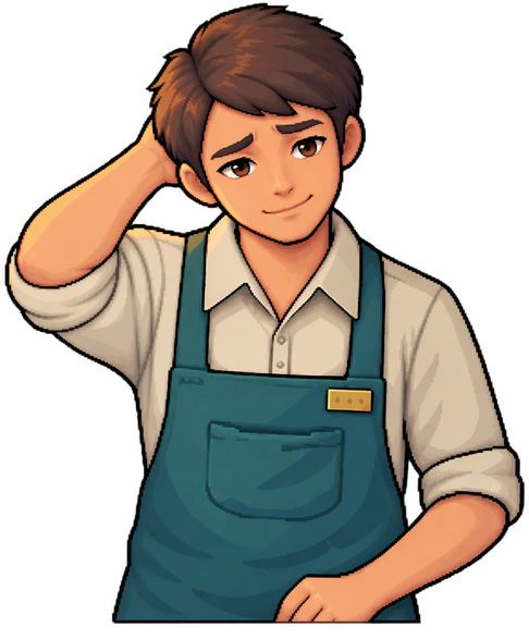 A sympathetic, wry smile with the head tilted, one hand s...