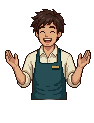 Make him laugh with delight: eyes squeezed shut into curv...