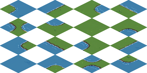 草地+水面