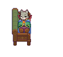 Start from the resting wolf on the sofa. Wake, lower both...