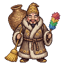 Chinese mythical god Treasure God (财宝神), human form, Maol...