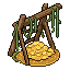 Pixel art, a simple and clean isometric gold mine buildin...
