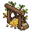 Pixel art, a simple and clean isometric gold mine buildin...
