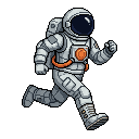 A Mars colonist farmer wearing a bulky white-grey space s...