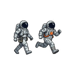 A Mars colonist farmer wearing a bulky white-grey space s...