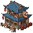 像素画风景图集，多幅场景，战棋RPG像素美术，复古日式2D角色扮演游戏，武侠仙侠美学风格，干净像素画风，通透干净背...