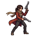 Wilderload wasteland JRPG boss Mary, adult female former...