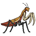 One giant Boneblade Mantis boss for a wasteland JRPG, nat...