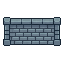 Eight separate pixel sprites of low roofless CUTAWAY wall...