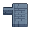 Eight low blue gray Beijing brick wall CUTAWAY tiles for...