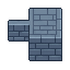 Eight low blue gray Beijing brick wall CUTAWAY tiles for...