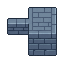 Eight low blue gray Beijing brick wall CUTAWAY tiles for...