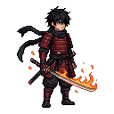 Create a game-ready 2D pixel art character. A young fanta...
