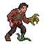 One half-human half-object enemy for a flesh forest in an...
