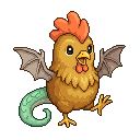 A cute baby monster for kindergarten game: 蛇鸡兽 / 蛇怪幼体 Coc...
