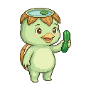 A cute baby monster for kindergarten game: 河童 Kappa. 孩童体型...