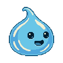 A cute baby monster for kindergarten game: 史莱姆 Slime. 蓝色半...