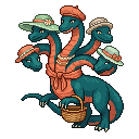 An adult monster parent picking up kid from kindergarten:...