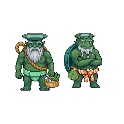 An adult monster parent picking up kid from kindergarten:...