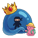 An adult monster parent picking up kid from kindergarten:...