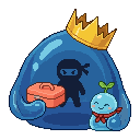 An adult monster parent picking up kid from kindergarten:...