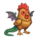 A cute baby monster kindergarten student, 蛇鸡兽 / 蛇怪幼体 Cock...