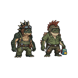 An adult monster parent picking up a kid from kindergarte...