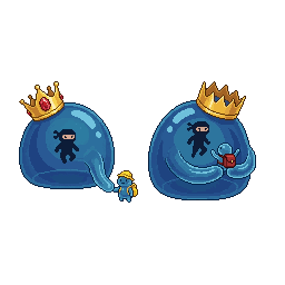 An adult monster parent picking up a kid from kindergarte...