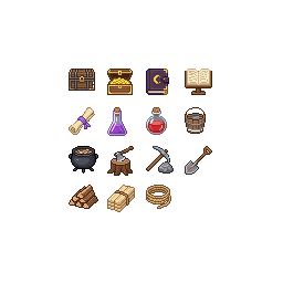 Exactly FIFTEEN DIFFERENT pixel sprites for the same dark...