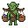 Exactly FIFTEEN DISTINCT crisp 32-pixel sprites for a dar...