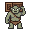 Exactly FIFTEEN DISTINCT crisp 32-pixel sprites for a dar...