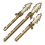 请生成一个用于俯视角2D像素风生存沙盒游戏的鱼叉枪弹药（Harpoon Ammo）Sprite。 这是游戏中的远程...