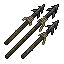 请生成一个用于俯视角2D像素风生存沙盒游戏的鱼叉枪弹药（Harpoon Ammo）Sprite。 这是游戏中的远程...