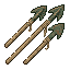 请生成一个用于俯视角2D像素风生存沙盒游戏的鱼叉枪弹药（Harpoon Ammo）Sprite。 这是游戏中的远程...