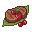 Create a cohesive set of 15 small pixel icons. Use the cl...
