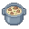 Create a cohesive set of 15 small pixel icons. Use the cl...
