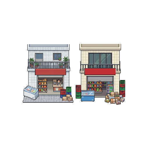 A small village convenience store in southern China aroun...