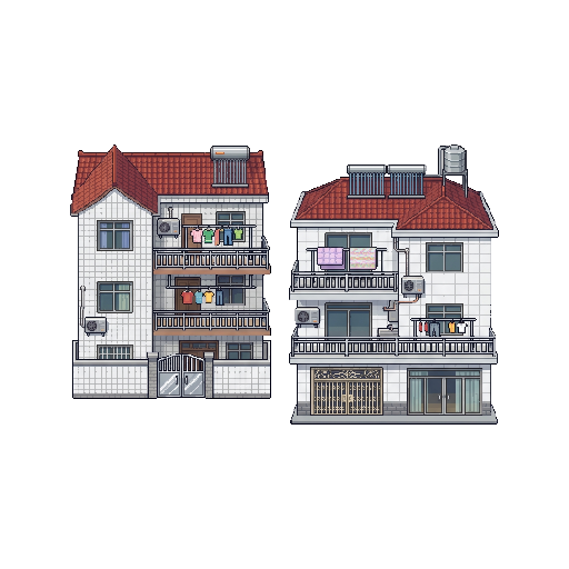 A three-story self-built house in a southern Chinese vill...